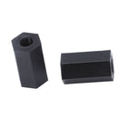 M3x10mm Female Thread Nylon Hex Standoff Spacer Pillar Black 100pcs M2B7