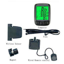 Bike Computer Speedometer Odometer Waterproof Backlight with Digital LCD Display