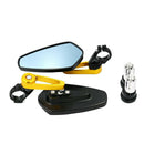 Motorcycle Handlebar Rearview Mirror, Universal, Yellow