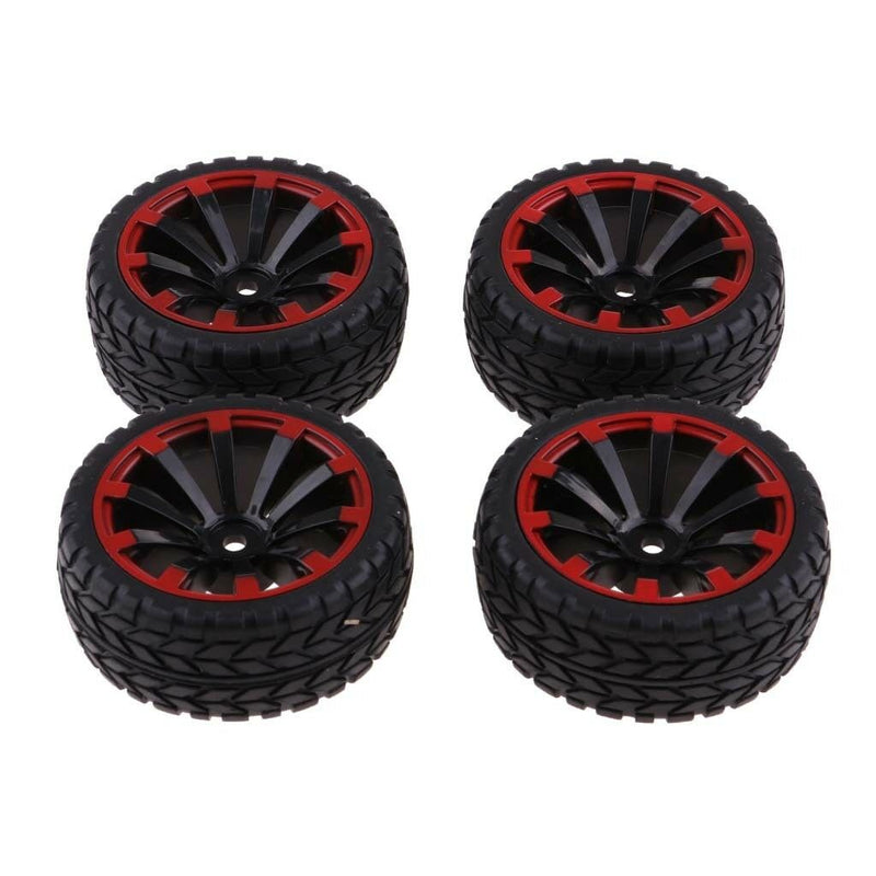 Set/4Pcs RC Car Tires Tyres &Wheel Rim for 1/10 HSP HPI Redcat  Parts