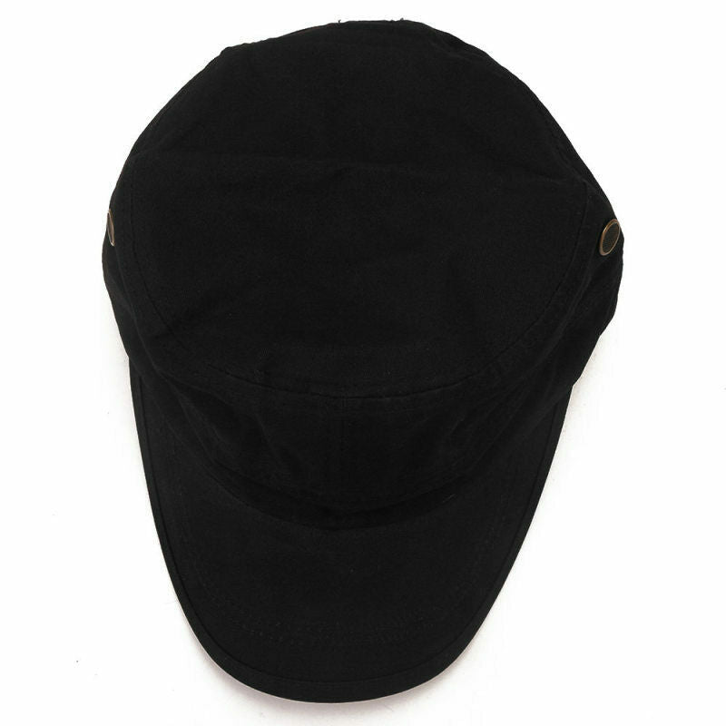 Adjustable Army Cadet Military Flat Top Hat Cap Classic Cool Unisex Cott KSY