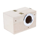 Wooden Cage House Breeding Box Nest For Canary Parakeet Cockatiels Right Open
