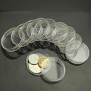 38mm 10 pcs Clear Round Cases Coin Storage Capsules Holder Plastic Useful New