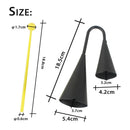 Metal Two Tone Cowbell with Plastic Striker Percussion Instrument - Black ATME