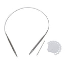 11Pcs 43cm Chinese Size 6-16 Stainless Steel Circular Knitting Needles 1.5m