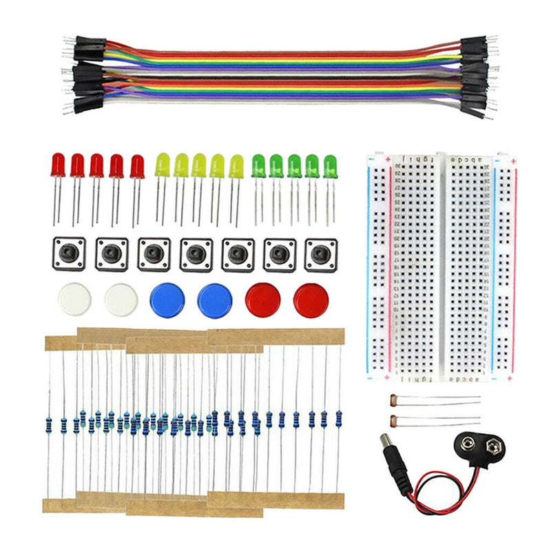Electronic Component Starter Kit Breadboard LED Resistor Photoressistor Set Kits