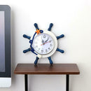 Mediterranean Style Electronic Wood Clock Wall Hanging Watch Home Decor