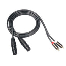 1.5m 4.9ft Dual XLR Female to Dual RCA Male Plug Audio Signal Patch Cable