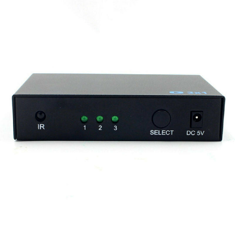 Portable 3x1 HDMI Splitter Switcher 4 Port Hub Box Auto Switch 1 In 3 Out  MIL