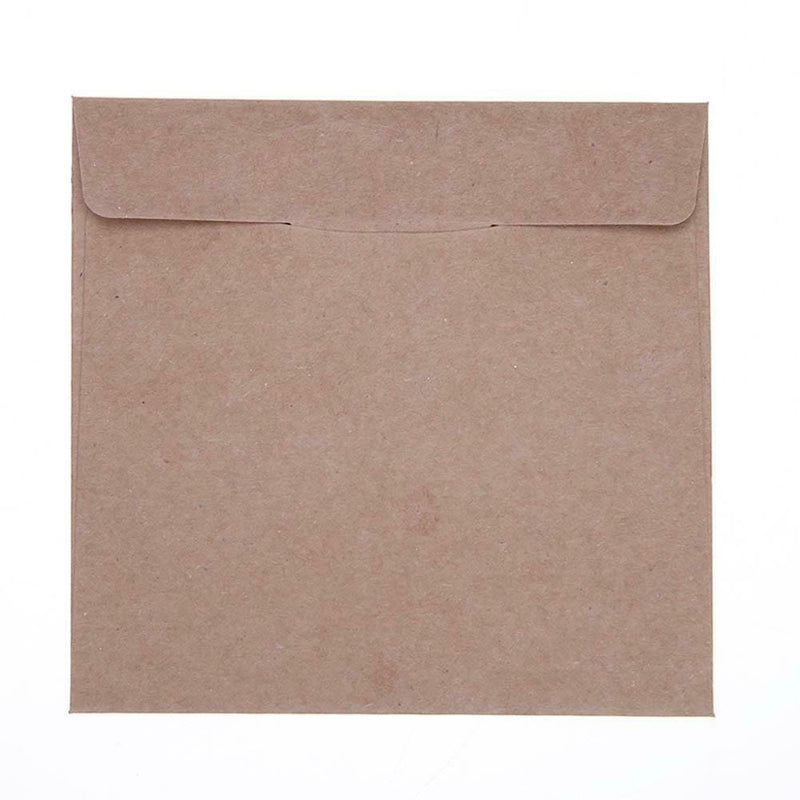 50pcs Kraft Paper CD DVD Envelope Sleeve Packing Bag 12.5x12.5cm