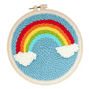 1 Set Rainbow Punch Needle Kits with Punch Embroidery Pen DIY Crafts