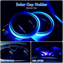 1pcs Solar Cup Pad Car Auto Accessories LED Light Cover Interior Decoration New