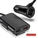 Universal 4 USB Ports QC 3.0 Fast Car Charger Front Back Seat Adapter Cell phone