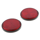 2x Replacement 2inch 55mm Round Reflectors Universal fits Motorbike ATV Dirt