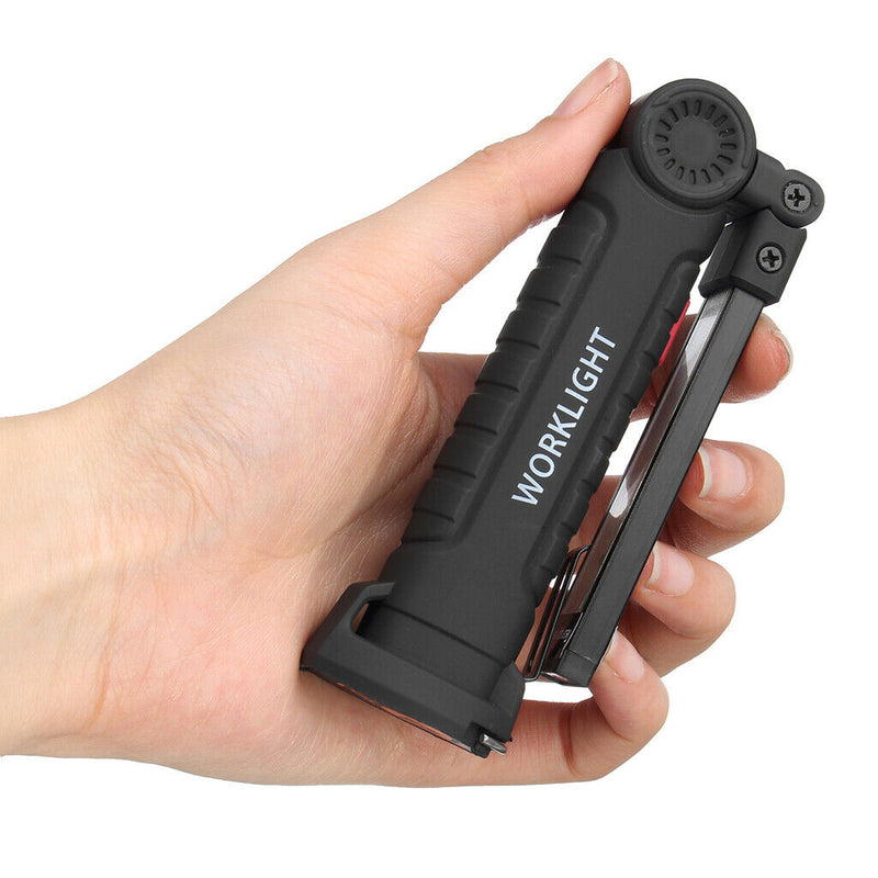 Flip Rechargeable COB LED Magnetic Flashlight / Work Light - Light Torch 3 Modes