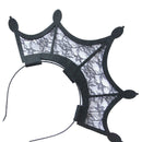 Headband Gothic Halloween Black Queen Tiara Crown Lace Costume Ball Hairba3C