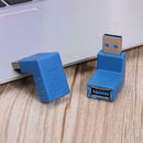 Super Speed USB 3.0 Male to Female Adapter L type 90 Degree Connector Converter
