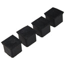 40 Pcs Rubber Chair Table Foot Cover Furniture Leg Protectors 20x20mm R4Z4