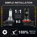 2Pcs H11 H8 H9 160W LED Fog Light Bulbs Car Driving Lamp DRL 6500K HID OZ