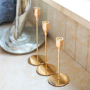 3Pcs/Set Chinese Style Metal Candle Holders Simple Golden Wedding Decoratio
