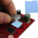 100mmx100mmx1 Blue Heatsink Cooling Thermal Conductive Silicone Pad Cooler liau