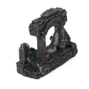 Roman Temple Door Aquarium Fish Tank Ornament Hiding Cave Underwater Decor