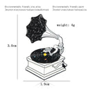 Universe Phonograph Brooch Enamel Badges Jacket Shirt Lapel Jewelry Gift