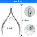 Professional Stainless Steel Cuticle Trimmer - Nail Nipper With Double Spri A4O4