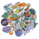 50Pcs Cartoon Space Planet Stickers Laptop Luggage Guitar Skateboard Decals FT