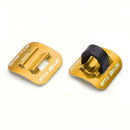 5pcs Bike Brake Cable Guide Clips Aluminium Alloy C Buckles Clamp (Yellow)