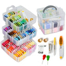 Embroidery Threads 150 Colors Cross Stitch String Bobbins Crafts With Tools