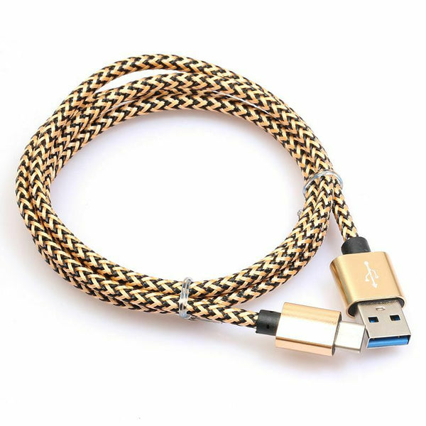 Golden USB-C 3.1 Type C Male to 3.0 Type A Male Data Charge Fast Charging C S4W3