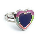 ring mood ring adjustable size color change heart light light M7V8