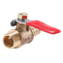 10mm x 1/4 inch PT Male Thread Full Port Lever Handle Hose Barb Brass Ball  N1G2