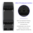 Controller Dual Charger Station for Sony PS5 Wireless Gamepad Power Cradle
