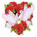 Rose Love Pigeon DIY Full Drill Diamond Painting Embroidery Cross Stitch