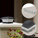 6LED Solar Power Fence Light Waterproof Square Column Lamp Garden Decor A