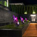 Solar LED Lawn Lamp Flower Fairy Shape Spike Waterproof RGBW Outdoor Light
