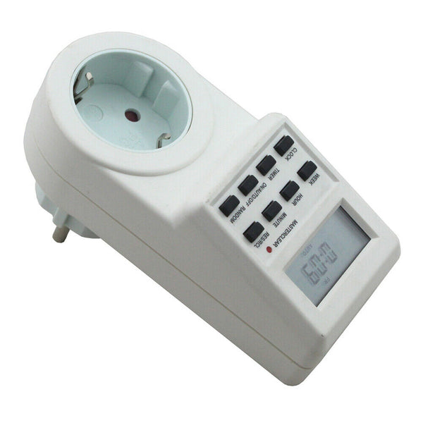 7 Day Digital LCD Electronic Plug-in Programmable 12/24 Hour Timer Switch  A#S