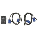 2-Port USB KVM Switch Box +2 VGA Cables Computer Share Easy Control