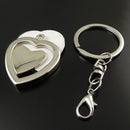 Creative Heart Photo Frame Keychain DIY Key Ring Chain Keyfob Forever Love Gift/