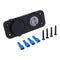 Center Console 4.2A With Aperture Dual USB Blue + 12V Color Voltmeter