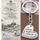 Best Teacher Gift "it takes a big to teach little minds" Charm Love Heart P