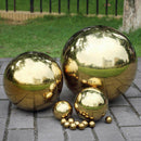 2Pcs 304 Stainless Steel Hollow Gazing Mirror Ball, Shiny Addition to Garden or