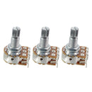 3x 18mm Shaft Guitar Volume Audio Taper Potentiometer for Guitar Bass MN250K