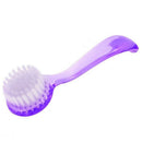 Plastic Anti-slip Grip Round Bristle Face Cleaning Brush Washing Brush Purp
