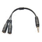 Durable 3.5mm Headphone Male to Dual 2 Female Y Splitter Audio Mic Adapter Cable