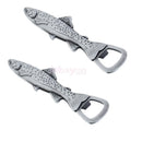 2Pcs Stainless Steel Trout Fish Bottle Opener Fridge Magnet, Bar Accessory