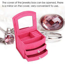 Jewellery Box Organizer Display, 3 Layers Portable Jewelry Earrings Rings B