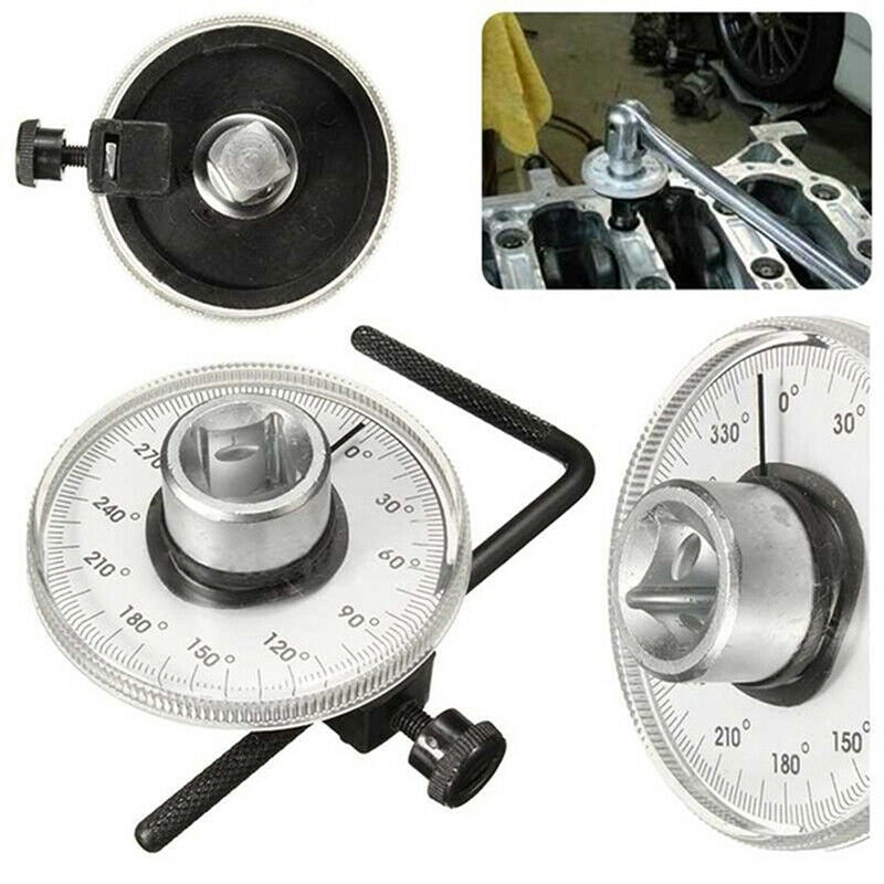 1/2'' Adjustable Drive Torque Angle Gauge Auto Garage Tool Set For Hand Wre BX